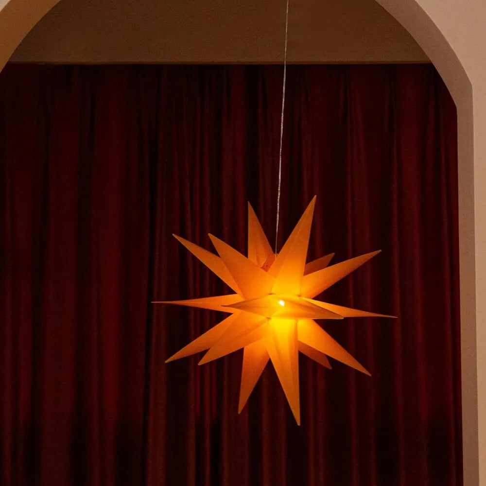 gresonic-weihnachtsstern-lichterkette-10-led-gelb-35-cm image 2