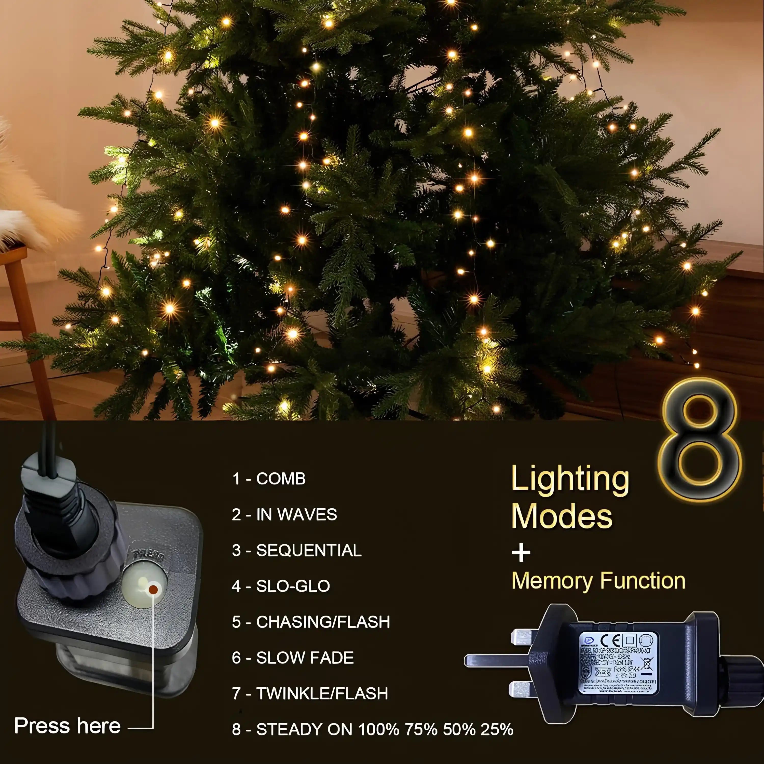 gresonic-cluster-lichterkette-280-led-warmwei-timer image 4