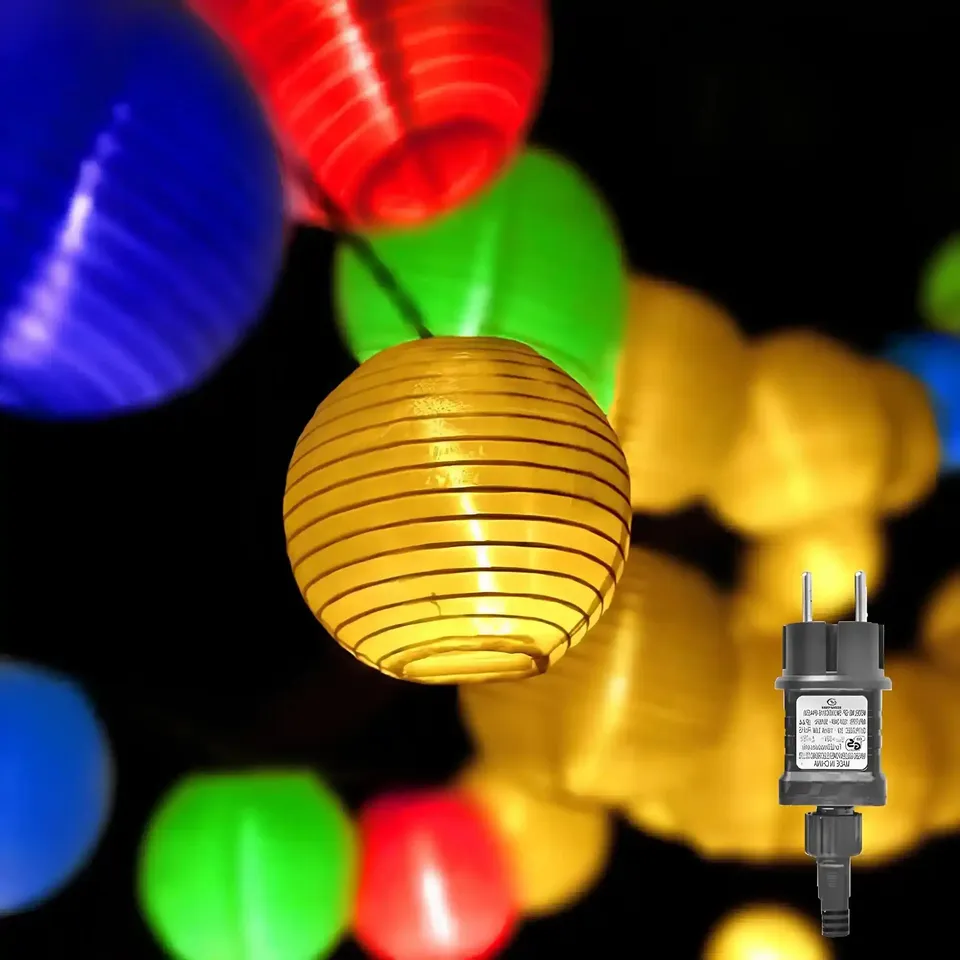 gresonic-led-lampion-lichterkette-20-led-bunt-netz-garten image 1