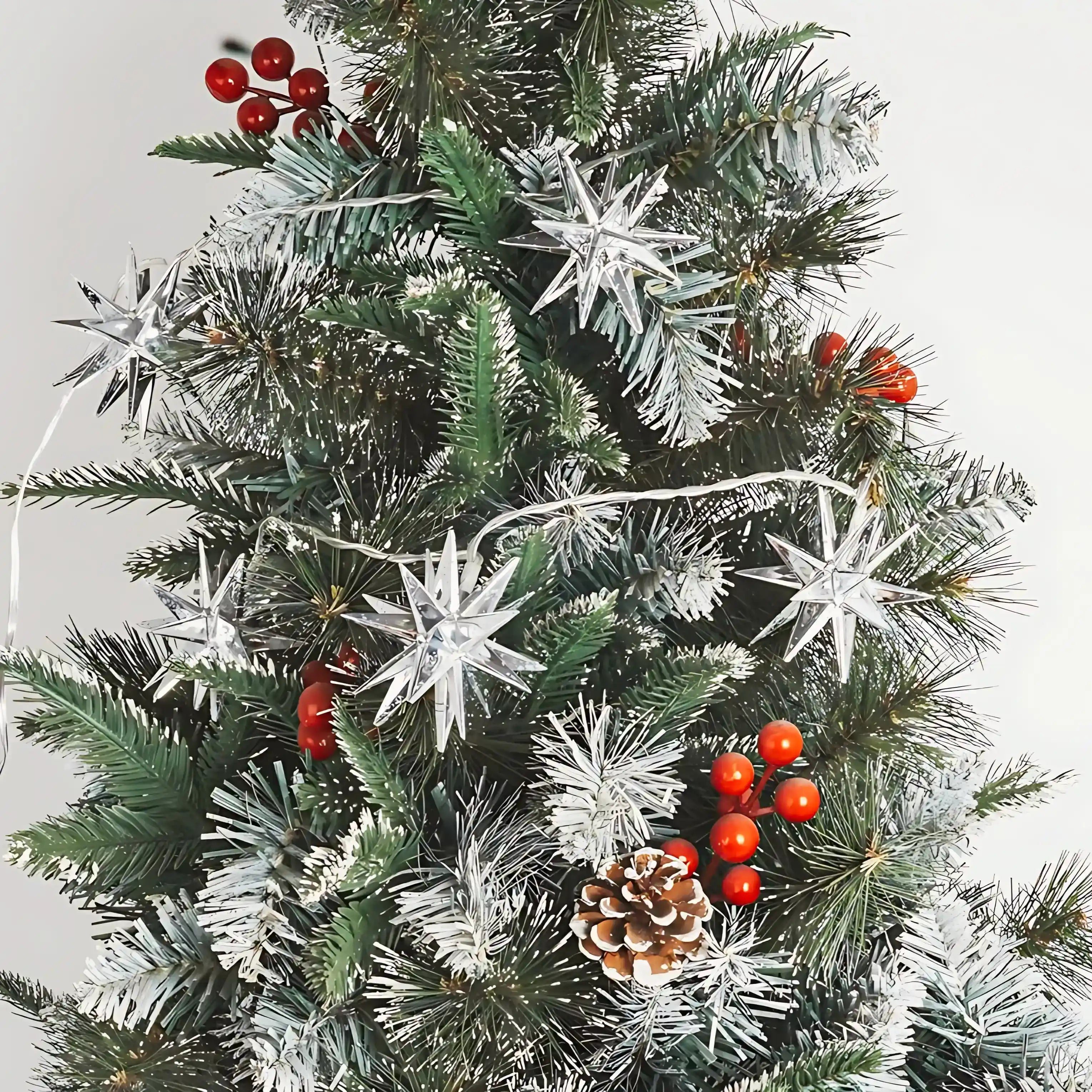 gresonic-weihnachtsstern-lichterkette-10er-12cm-silber image 1