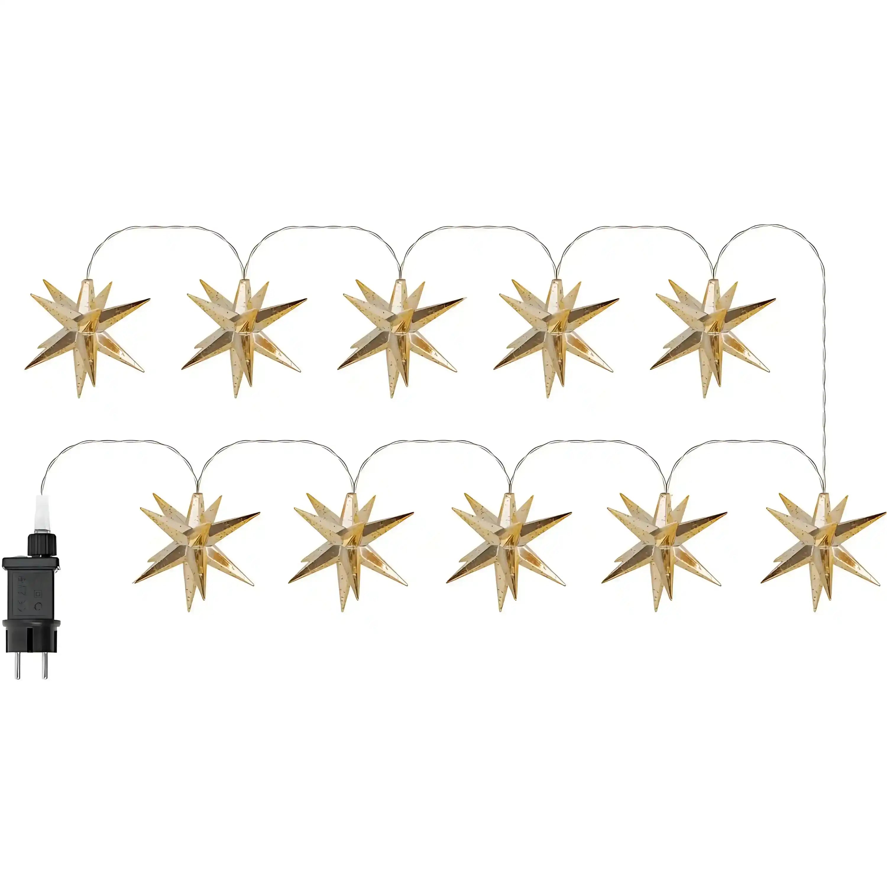 gresonic-weihnachtsstern-lichterkette-10er-12cm-gold-led image 2