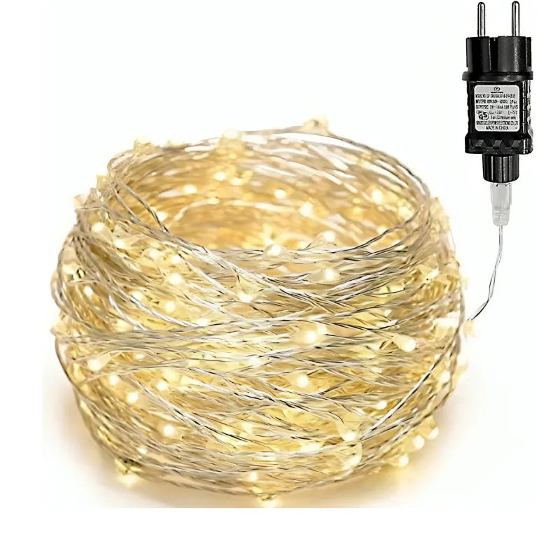 gresonic-led-mikro-lichterkette-200-led-warmwei-silberdraht image 1