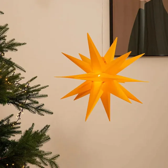 gresonic-weihnachtsstern-lichterkette-10-led-gelb-35-cm image 1
