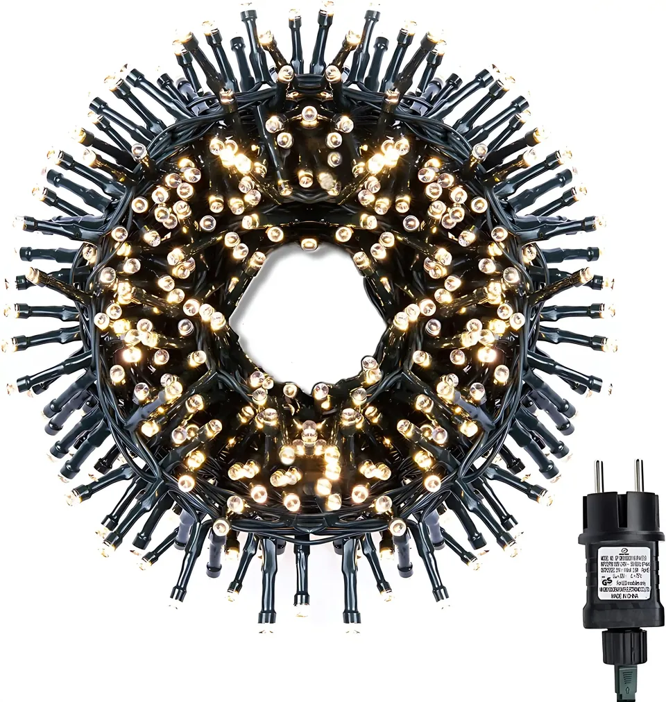 gresonic-cluster-lichterkette-1000-led-warmwei-dauerlicht image 1