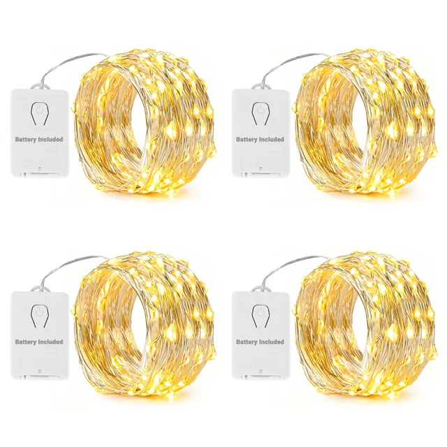 nexvin-christmas-lights-lichterkette-4x6m-60-led-warmwei image 1