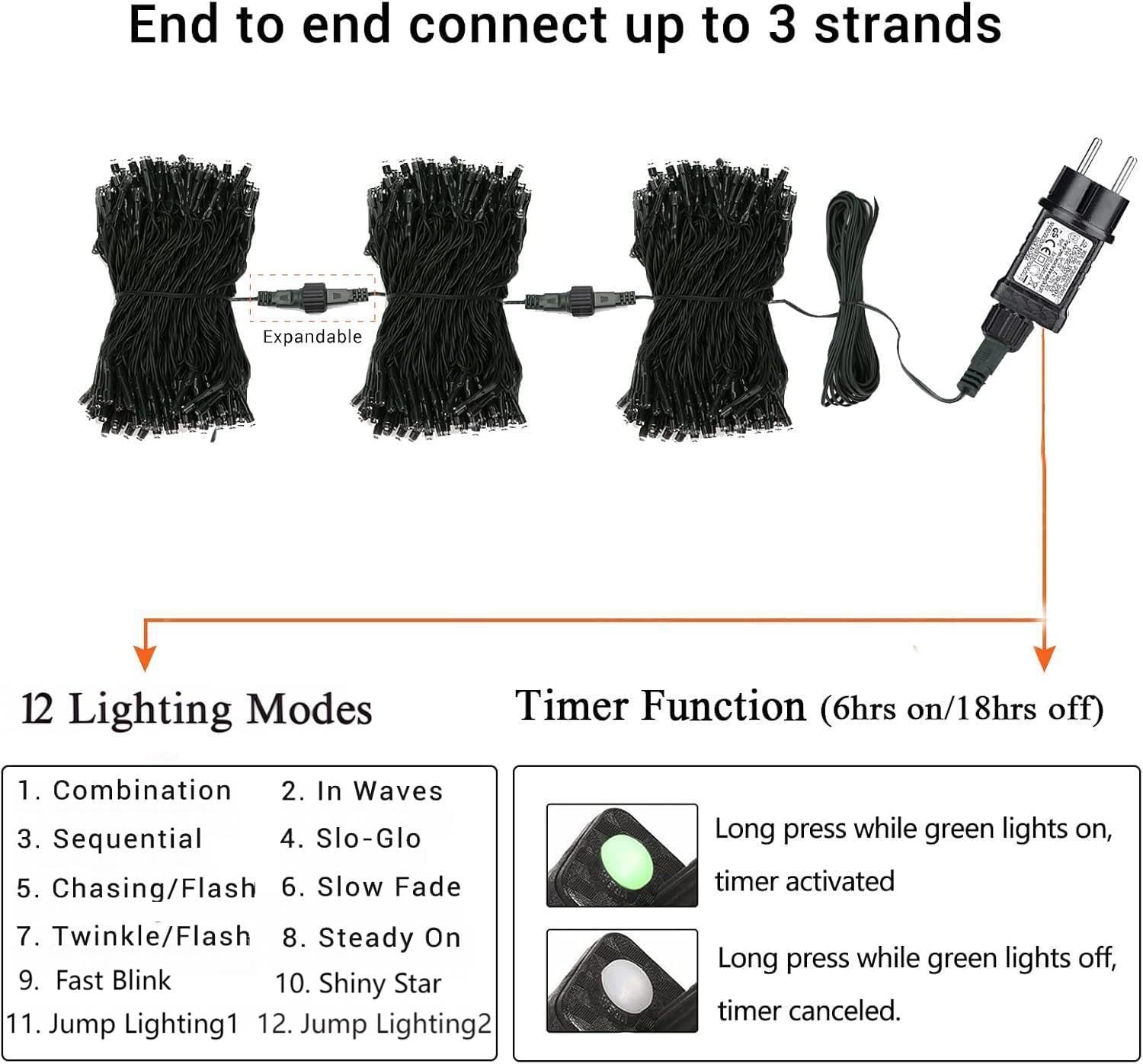 nexvin-christmas-lights-lichterkette-20m-200-led-warmwei image 6