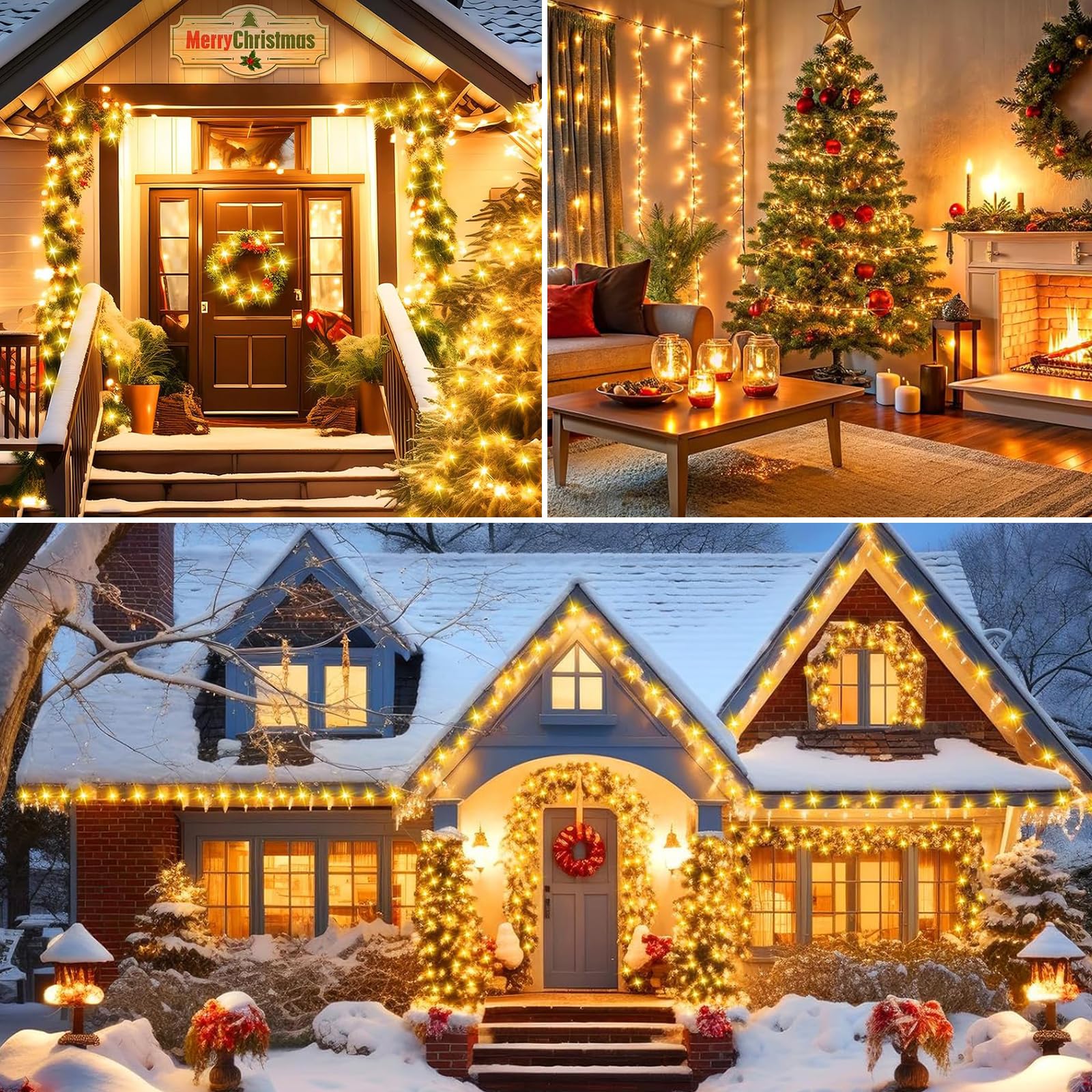 nexvin-christmas-lights-lichterkette-solar-20m-warmwei-2-st-ck image 2