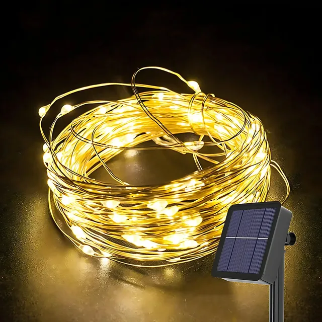 gresonic-solar-lichterkette-100-led-kupferdraht-warmwei-wasserdicht image 1