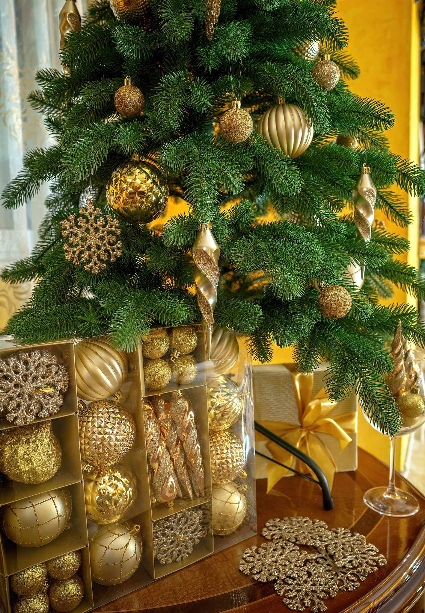 evexmas-schmuck-set-weihnachtskugeln-gold-50-teilig image 5