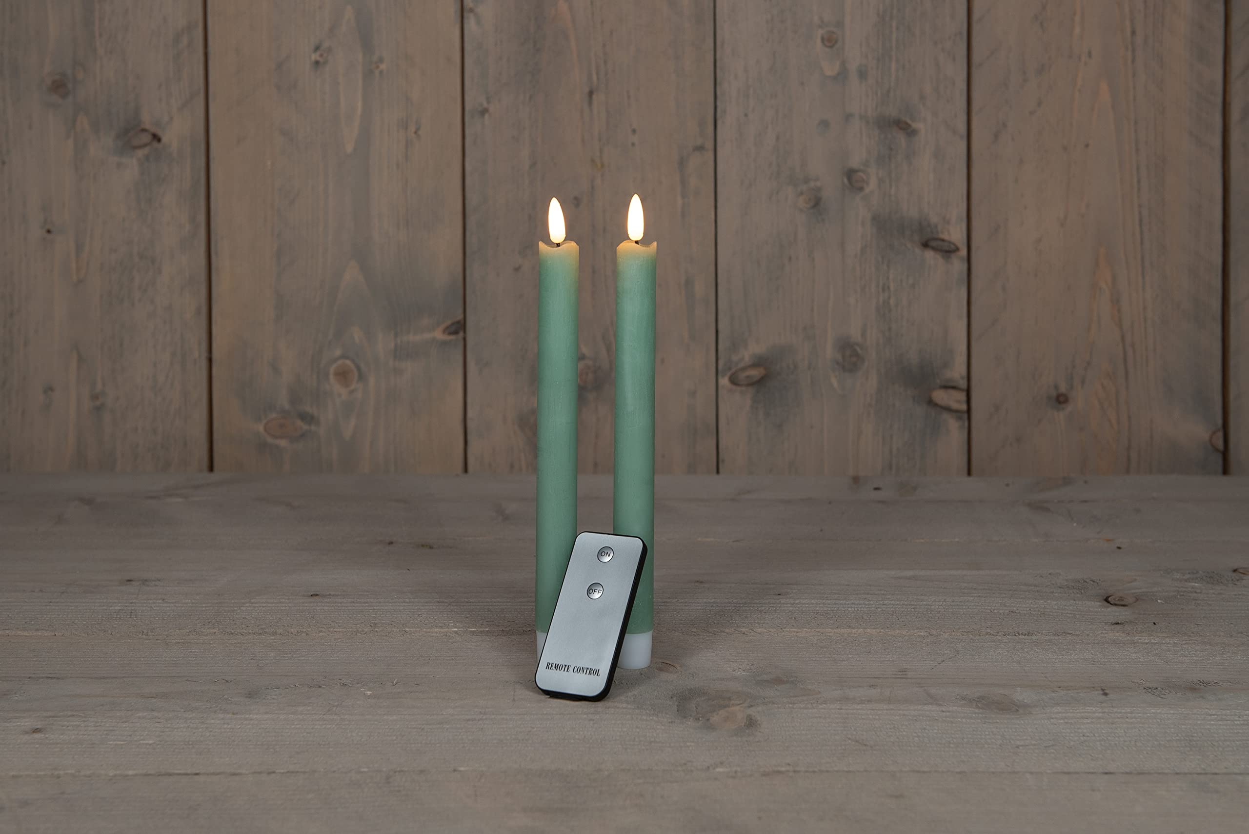 anna-s-collection-led-kerzen-jade-gr-n-2er-set-23cm-wachs image 2