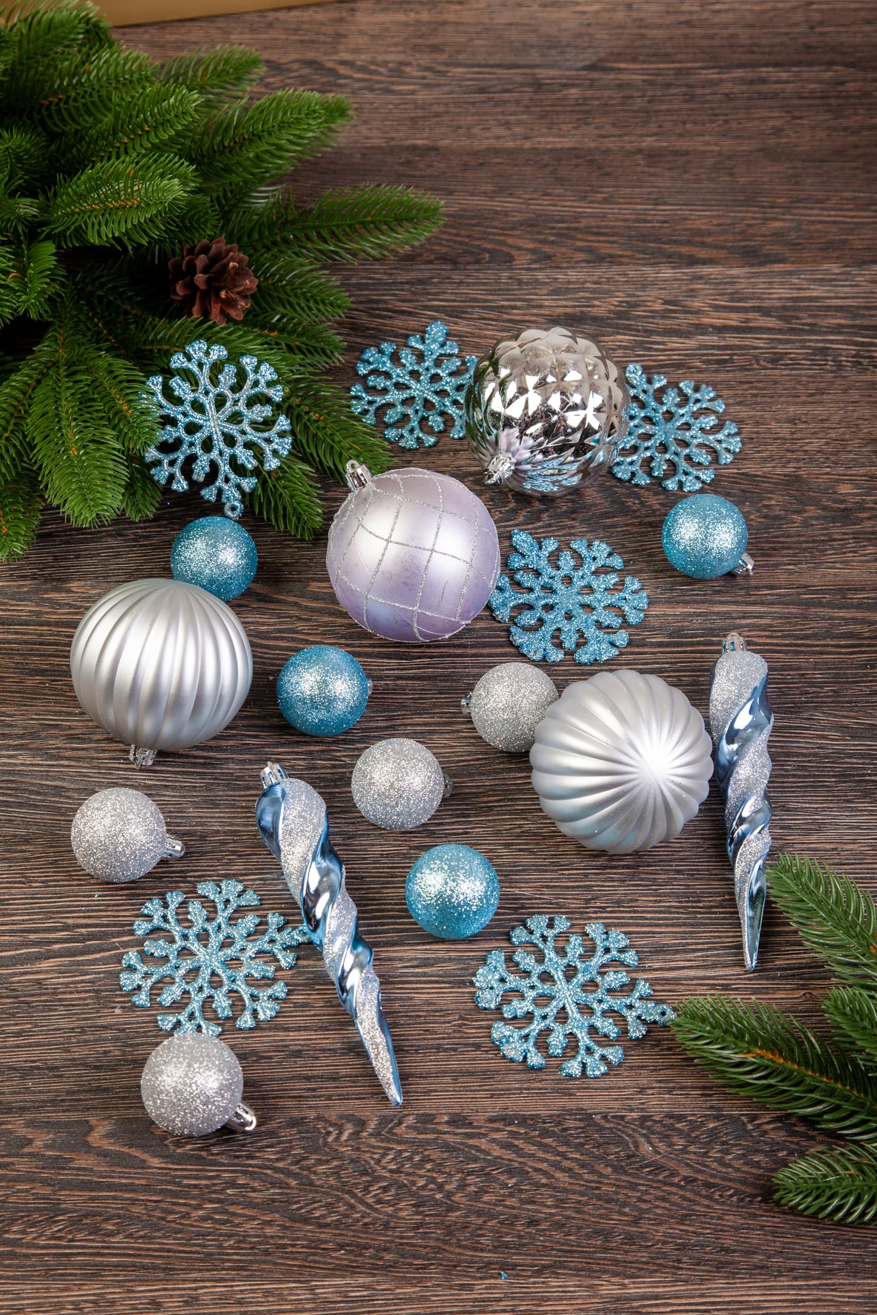 evexmas-zubeh-r-christbaumkugeln-50tlg-blau-silber-4-8cm image 2