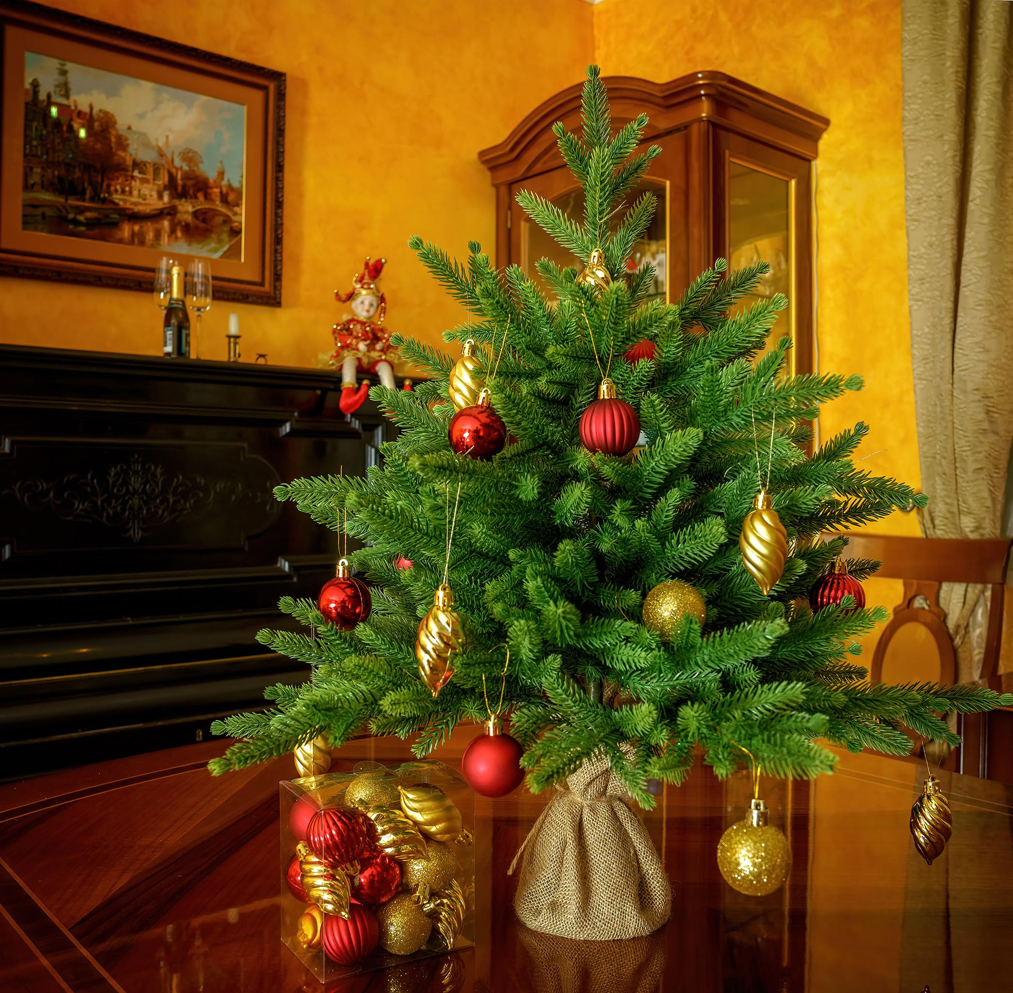 evexmas-zubeh-r-weihnachtskugeln-set-18-tlg-rot-gold-bruchsicher image 7