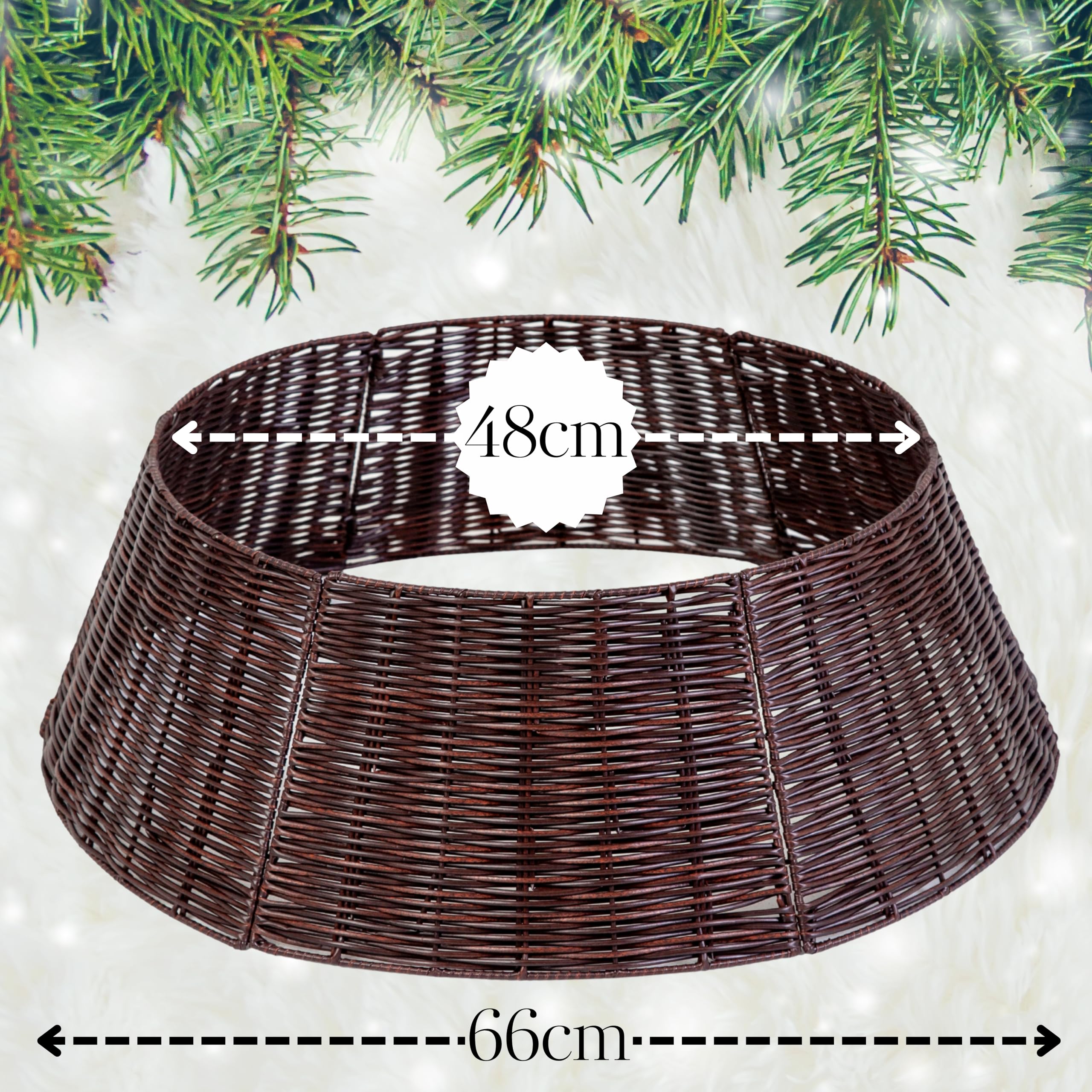 evexmas-zubeh-r-baumrock-66-cm-braun-geflochten-faltbar image 2