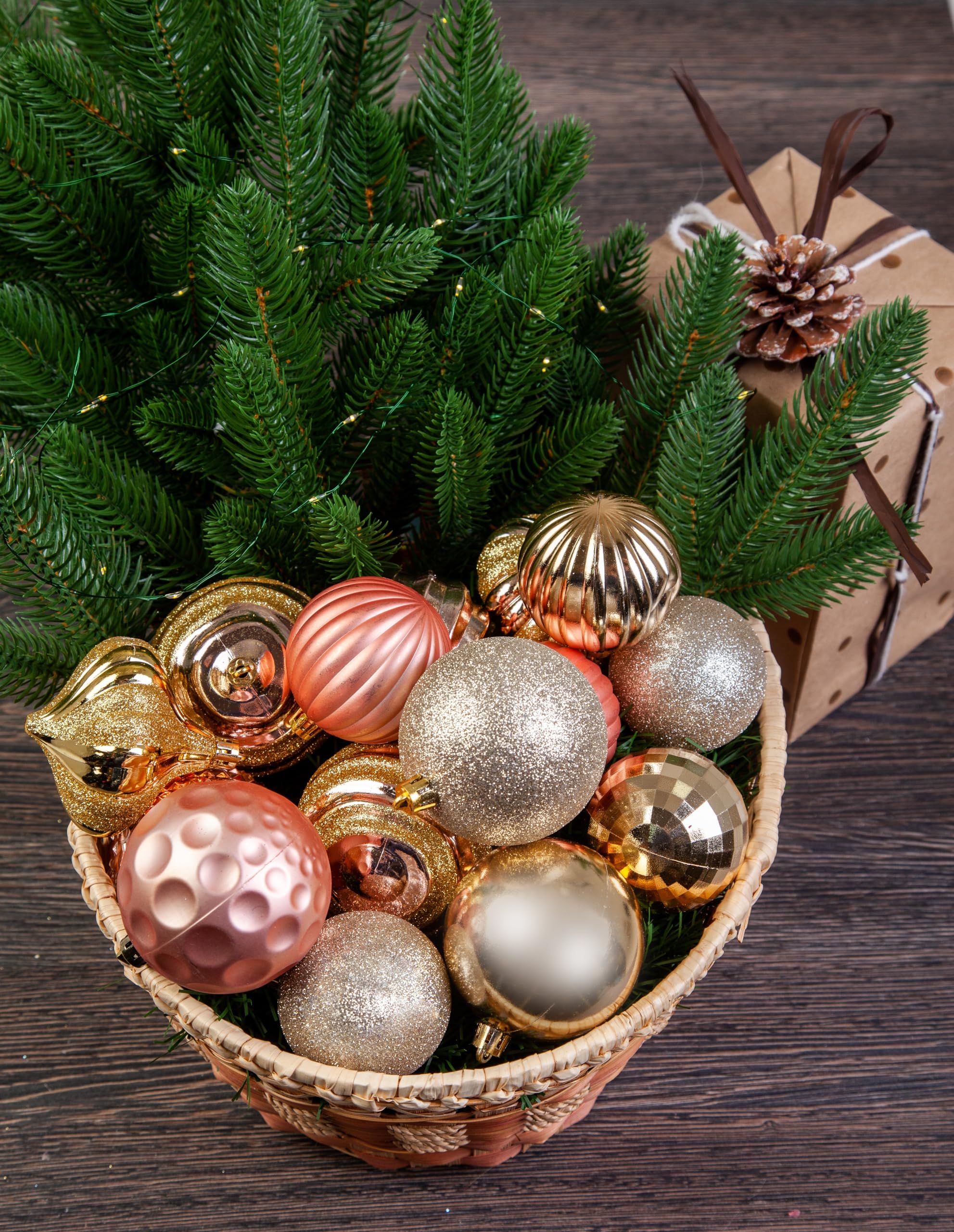 evexmas-zubeh-r-christbaumkugeln-60tlg-gold-rosa-6-7cm image 3
