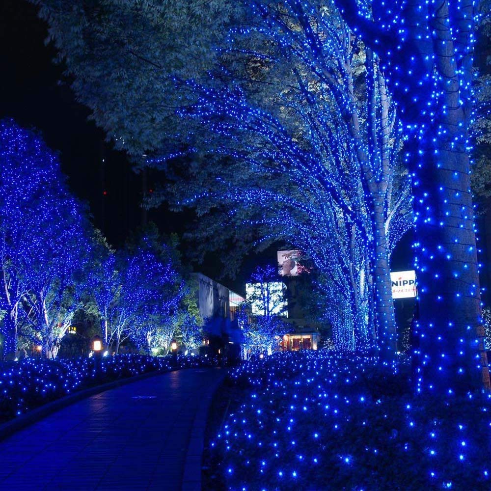 nexvin-christmas-lights-lichterkette-solar-20m-blau-200-led image 3