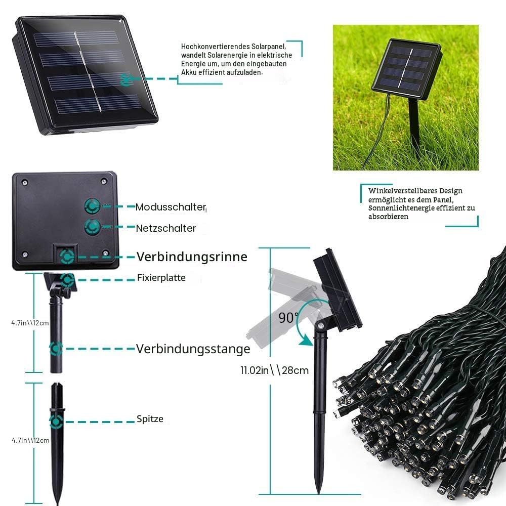 nexvin-christmas-lights-lichterkette-solar-20m-blau-200-led image 7