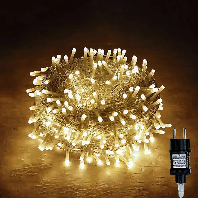 gresonic-led-lichterkette-100-led-warmwei-strombetrieben image 1