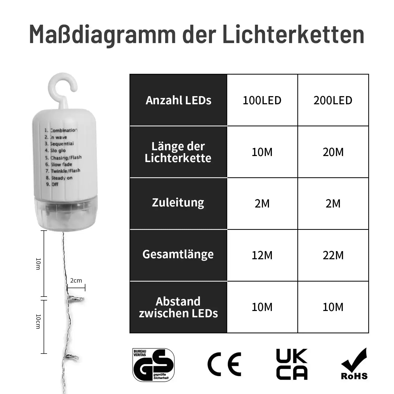 gresonic-led-lichterkette-100-led-warmwei-batterie-8-modi image 7