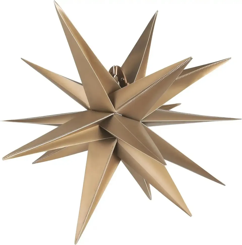 gresonic-weihnachtsstern-lichterkette-10-led-gold-35-cm image 1