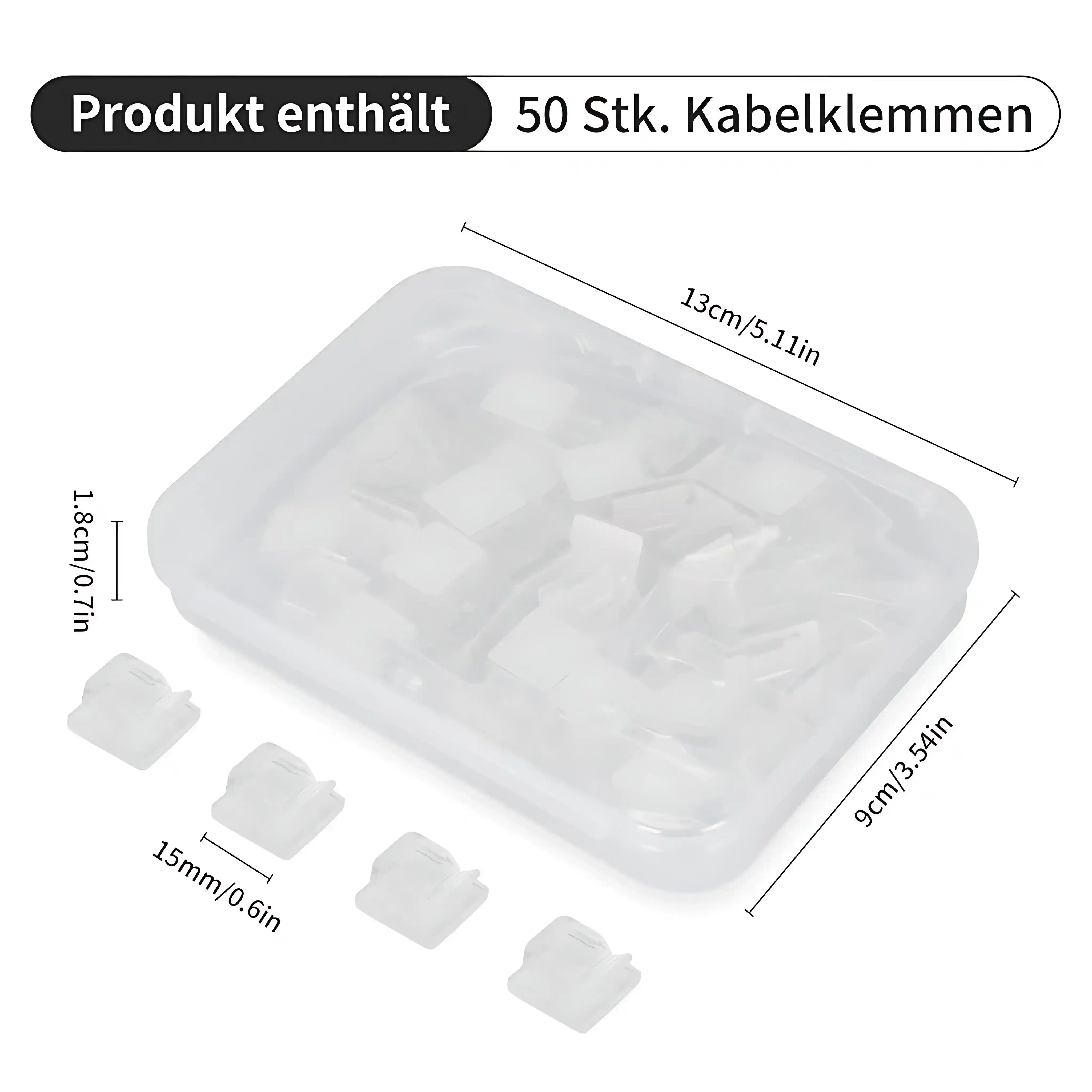 gresonic-zubeh-r-kabelhalter-120-clips-transparent-selbstklebend image 2