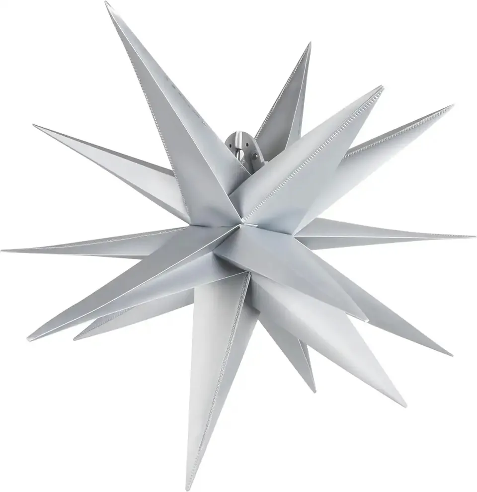 gresonic-weihnachtsstern-lichterkette-silber-10-led-60cm image 1