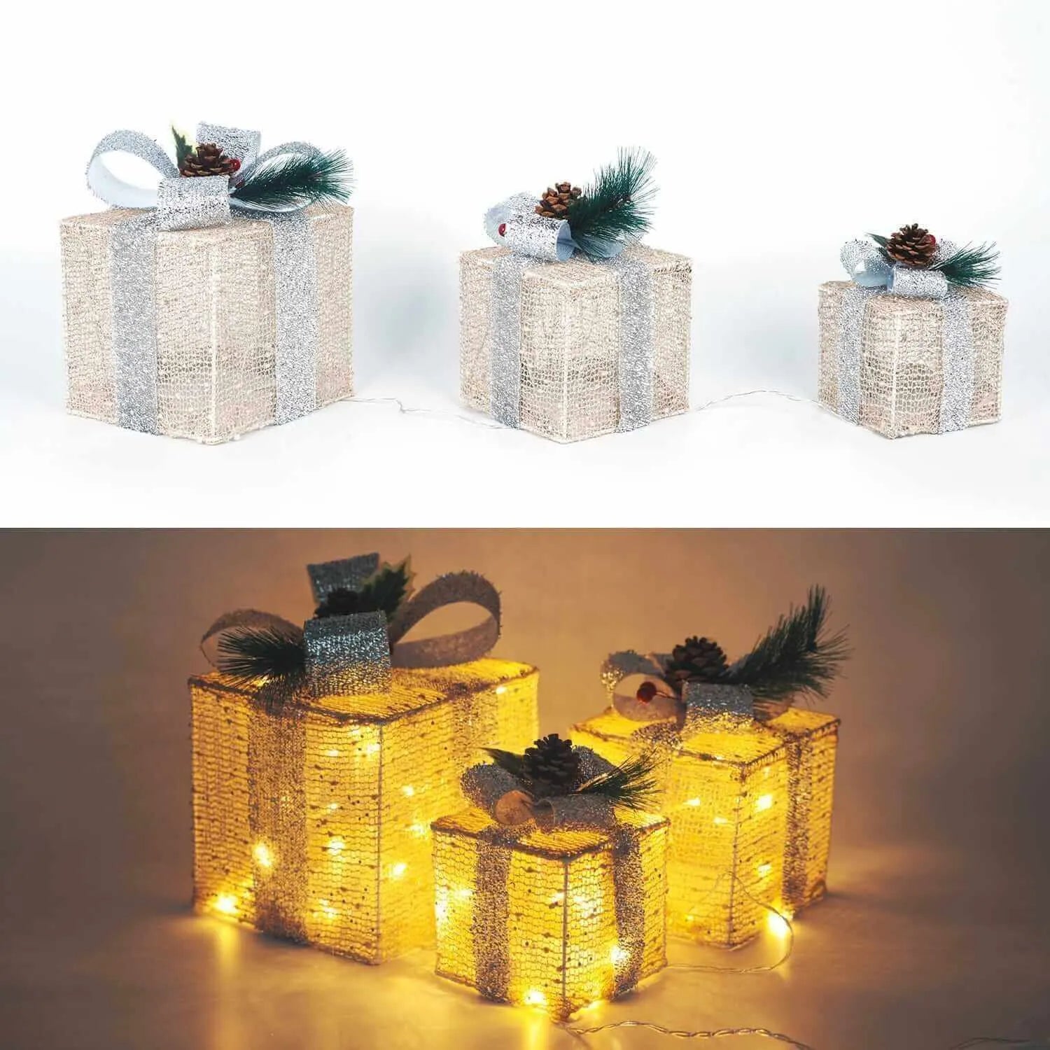 gresonic-led-lichterkette-48-led-geschenkboxen-champagner-batterie image 2