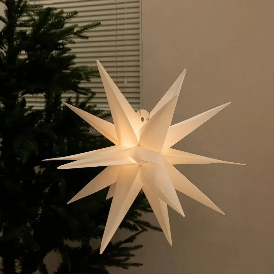 gresonic-weihnachtsstern-lichterkette-10-led-wei-60-cm image 1