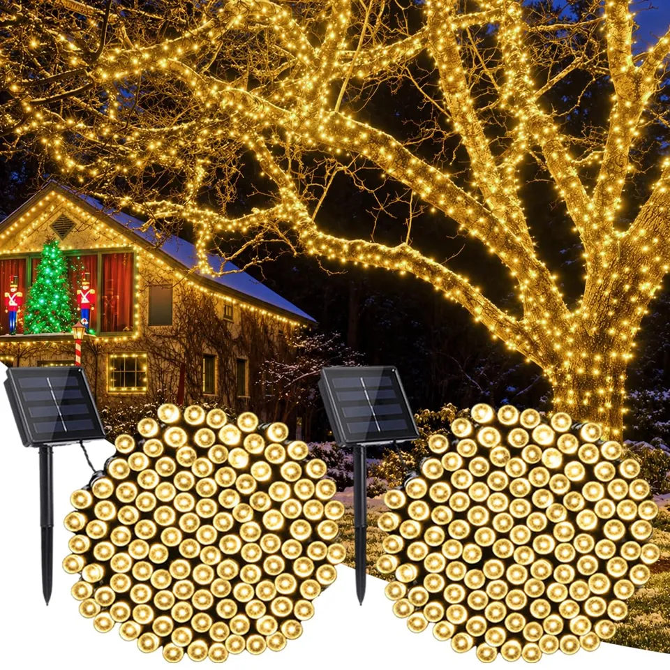 nexvin-christmas-lights-lichterkette-solar-20m-warmwei-2-st-ck image 1