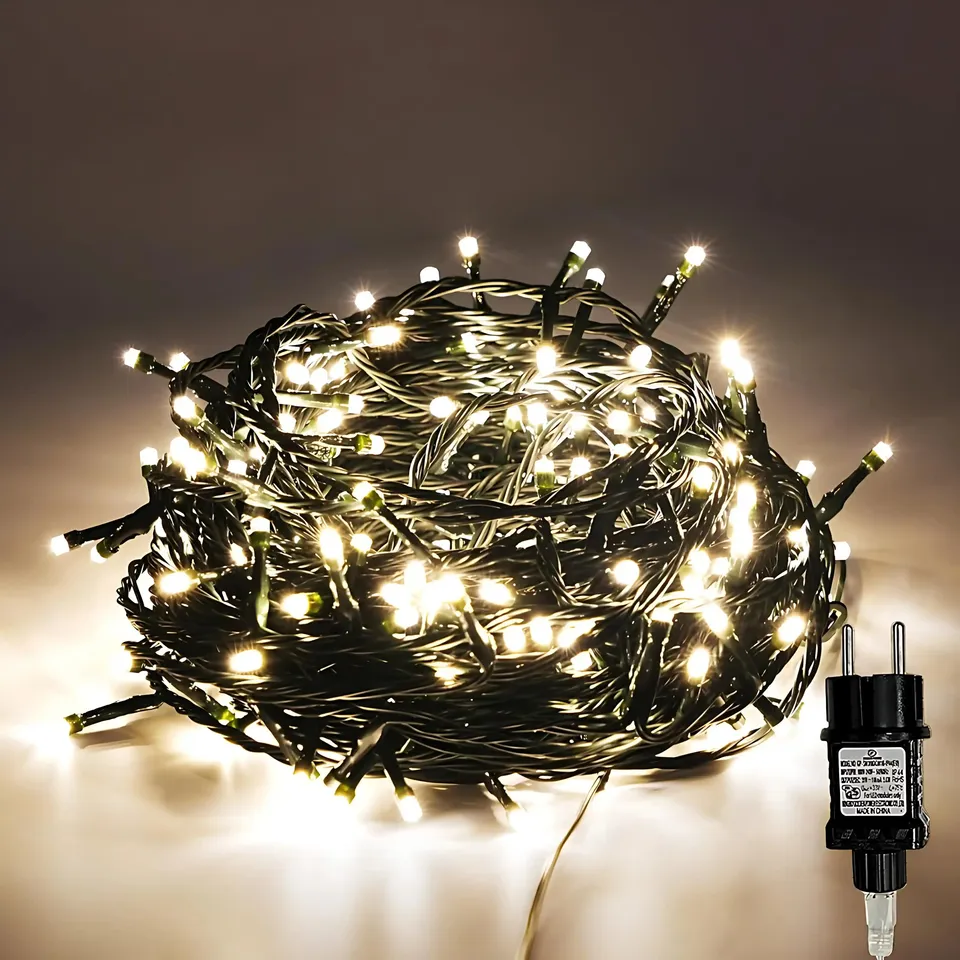 gresonic-led-lichterkette-400-led-warmwei-gr-nes-kabel image 1