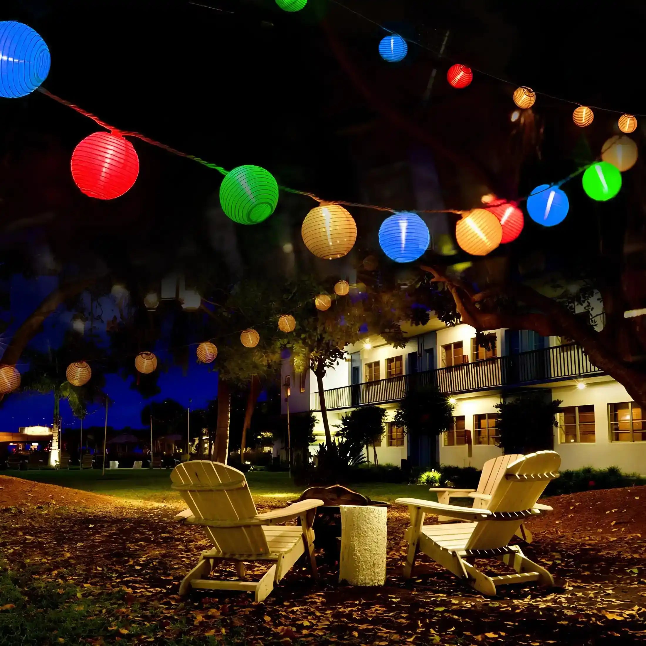 gresonic-led-lampion-lichterkette-20-led-bunt-netz-garten image 2