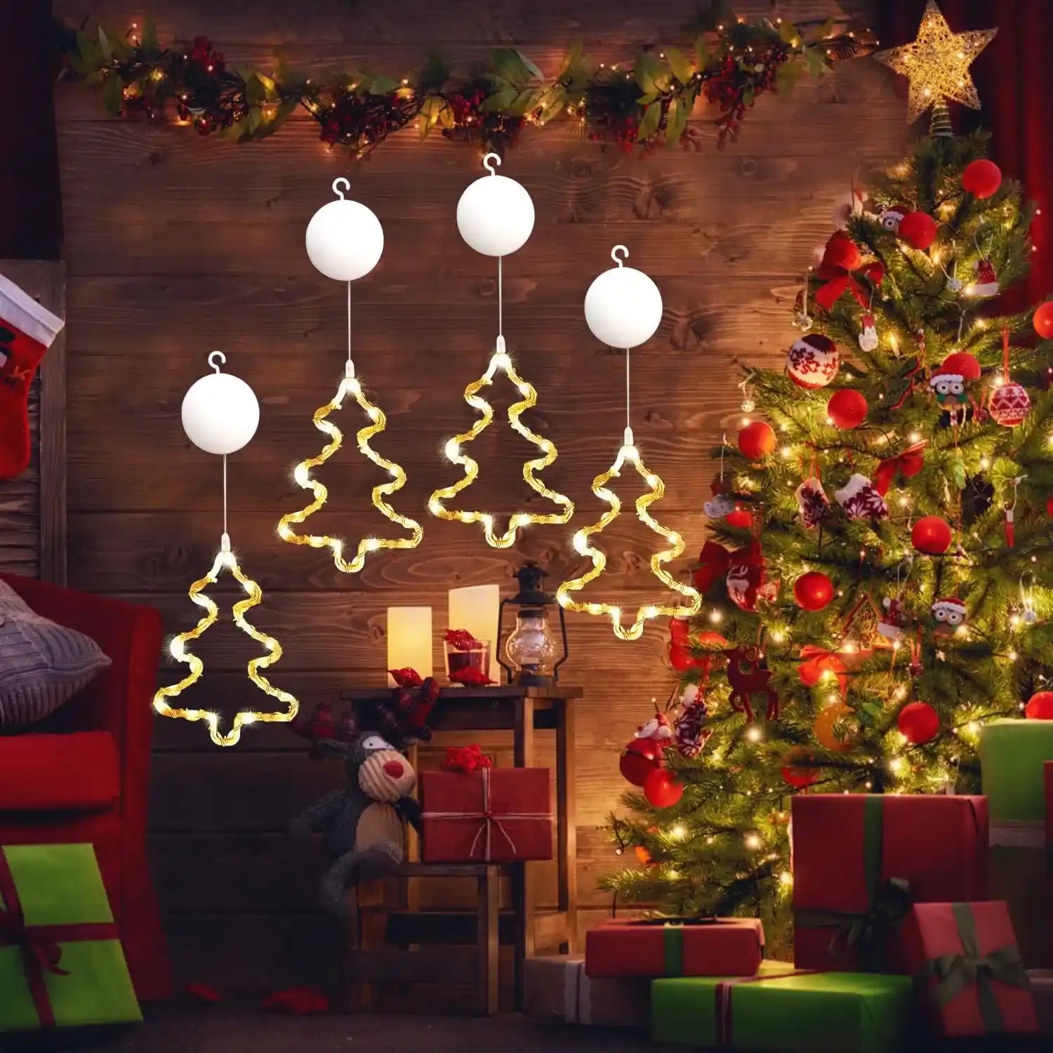 gresonic-lichtervorhang-weihnachtsbaum-4er-batterie-fensterdeko image 3
