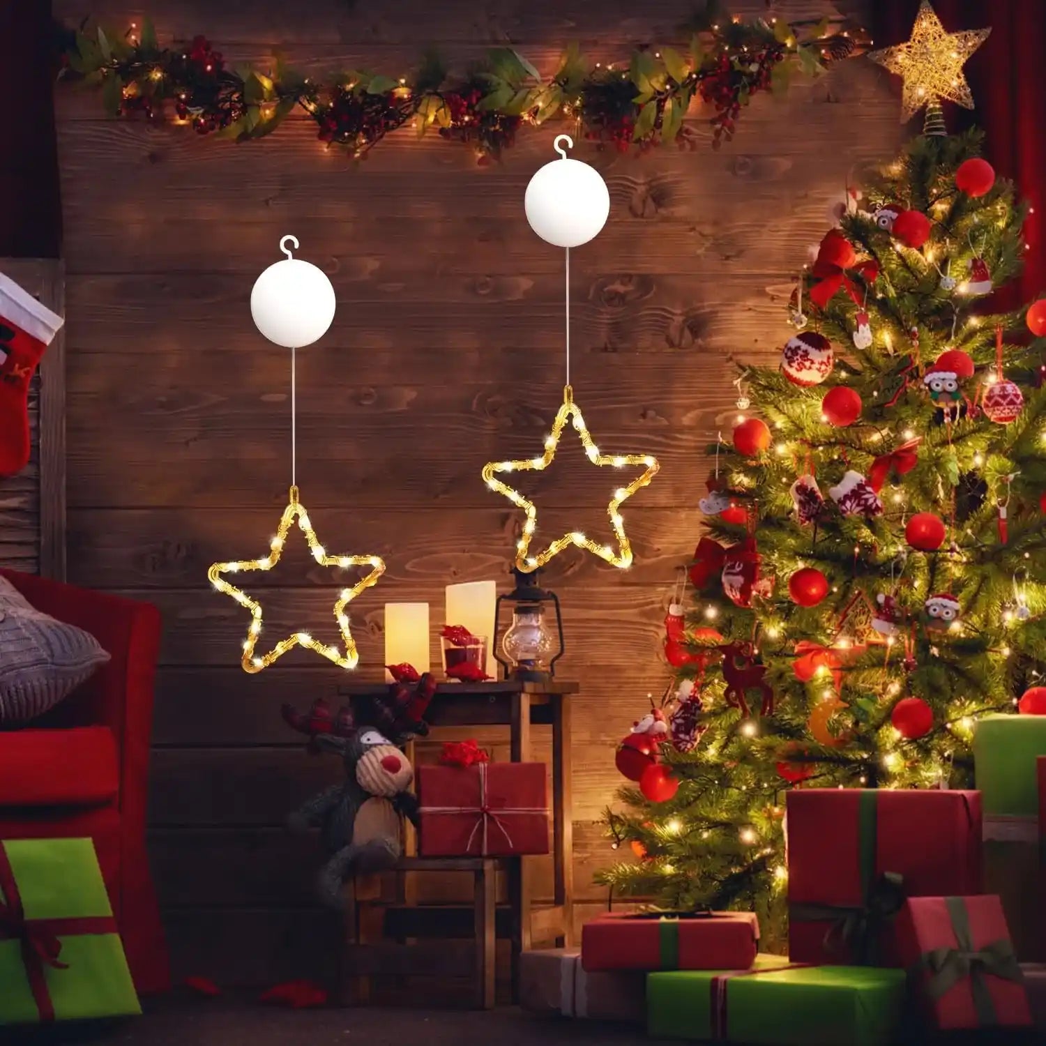 gresonic-lichtervorhang-2er-led-sterne-batteriebetrieben-weihnachten image 4