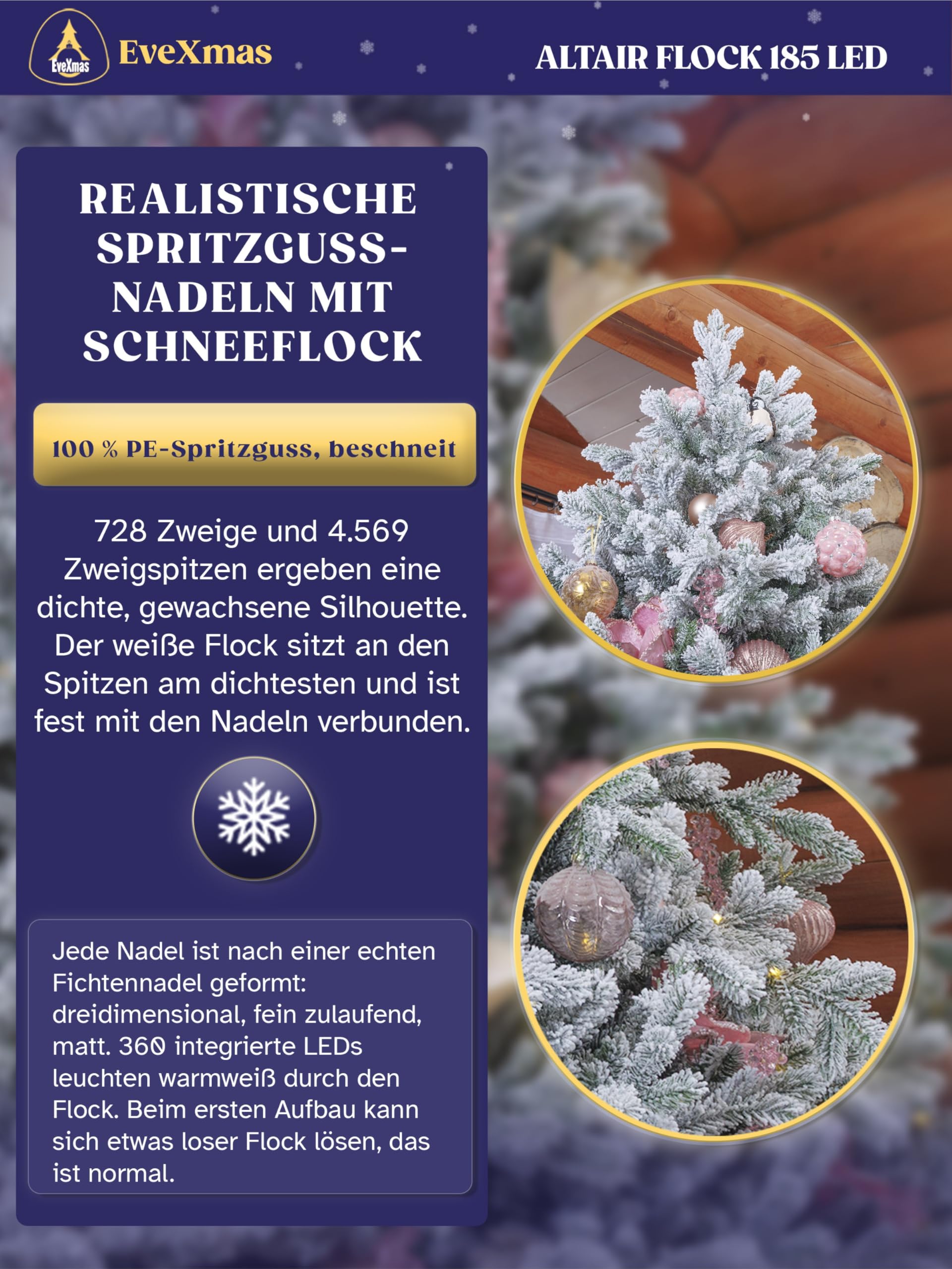 evexmas-altair-weihnachtsbaum-185cm-geflockt-led-warmwei-set image 3