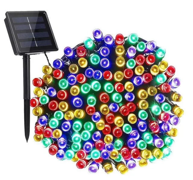 nexvin-christmas-lights-lichterkette-solar-20-m-200-led-bunt image 1