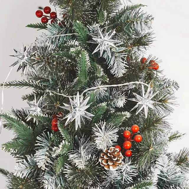 gresonic-weihnachtsstern-lichterkette-10er-12cm-silber image 1