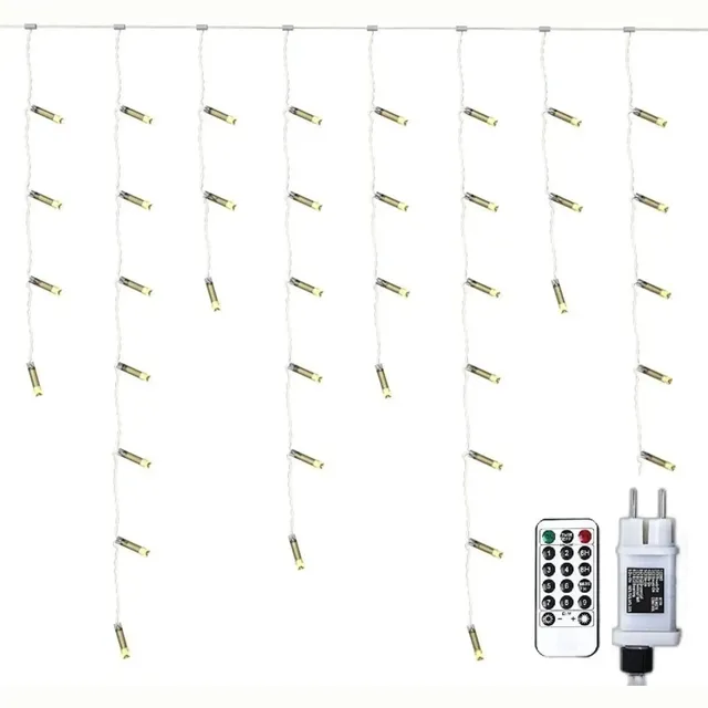gresonic-eisregen-lichterkette-200-led-5m-warmwei-dimmbar image 1