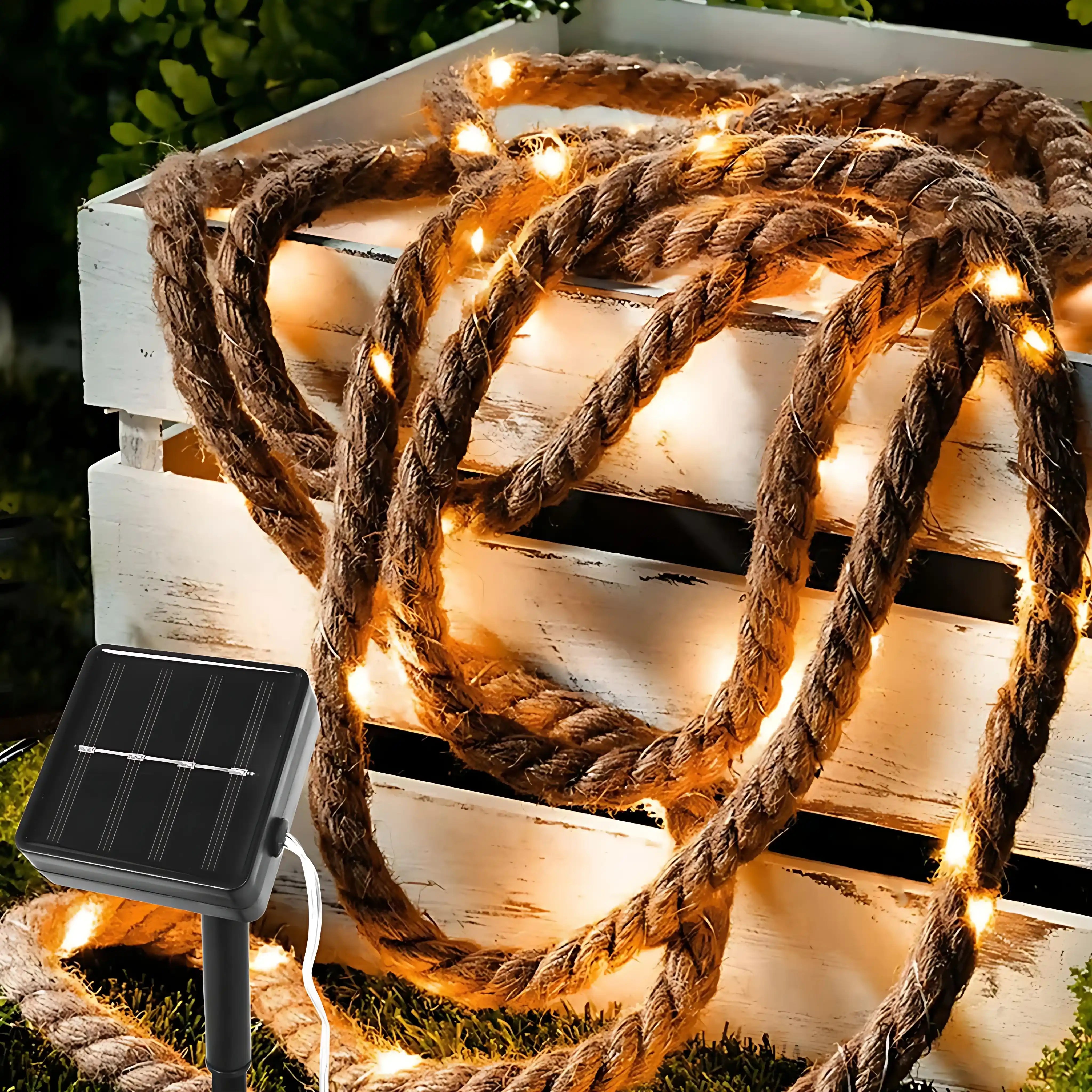gresonic-solar-lichterkette-40-led-3m-juteseil-warmwei image 2