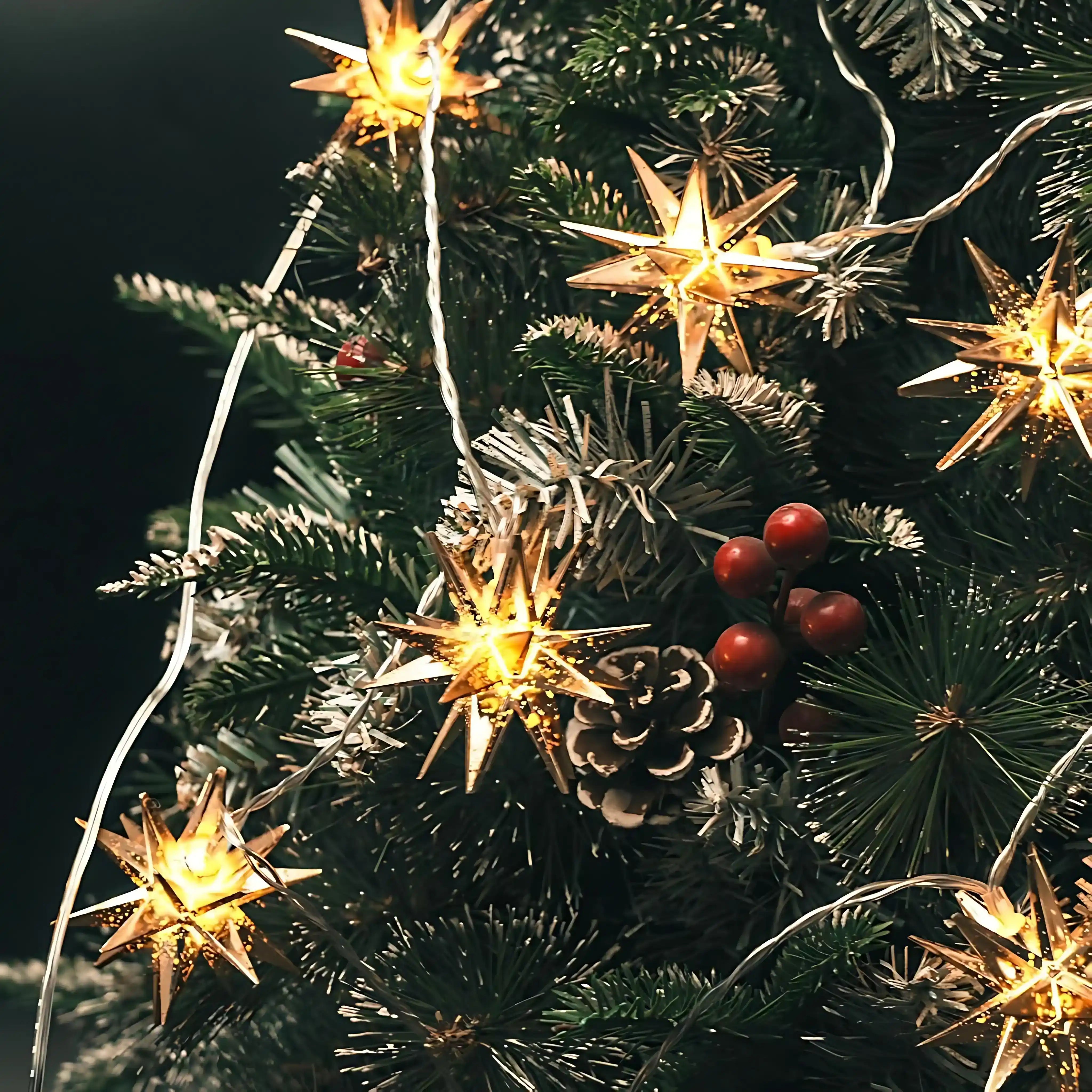 gresonic-weihnachtsstern-lichterkette-10er-12cm-gold-led image 4