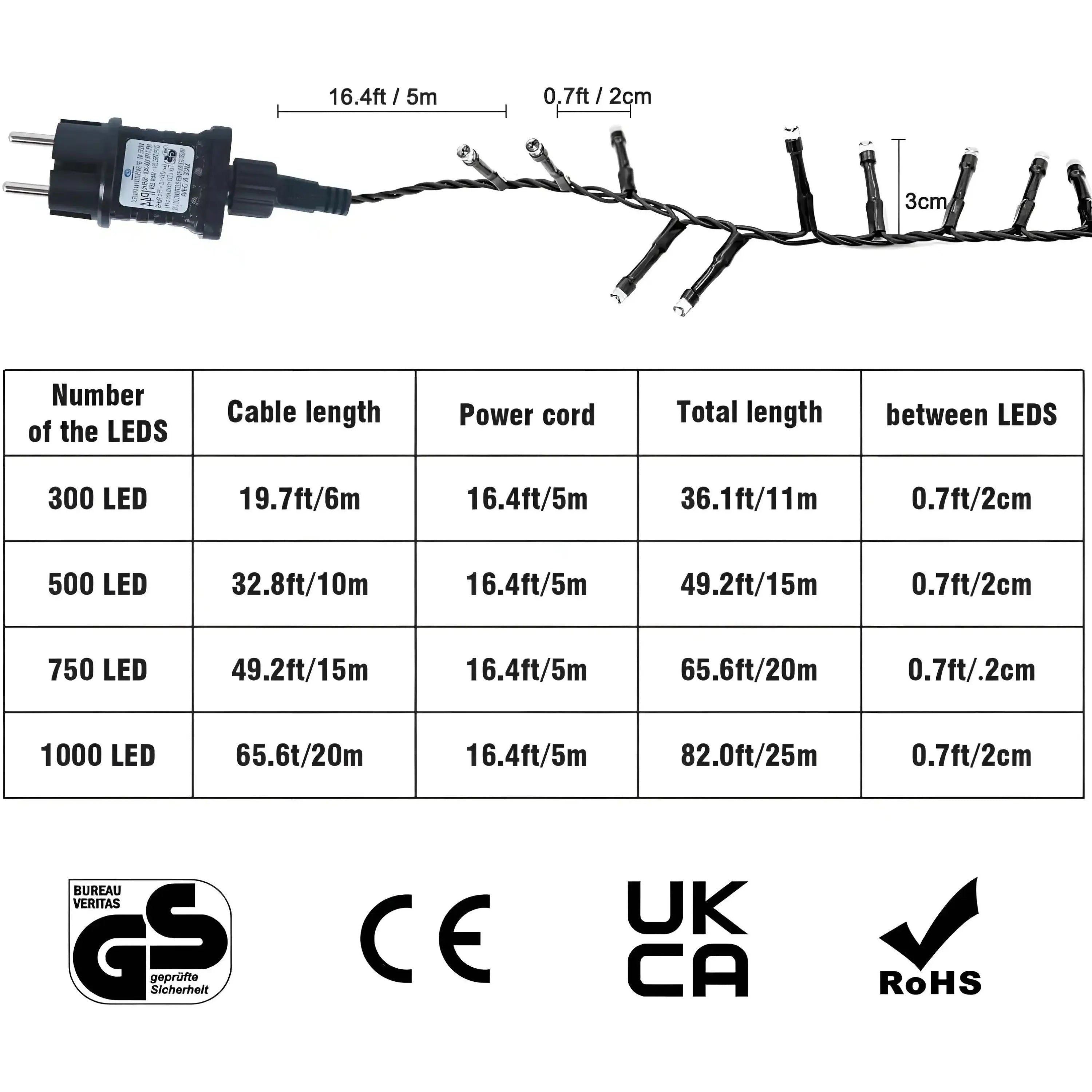 gresonic-cluster-lichterkette-1000-led-warmwei-strombetrieben image 4