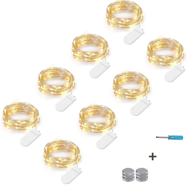 nexvin-christmas-lights-lichterkette-warmwei-8er-3m image 1