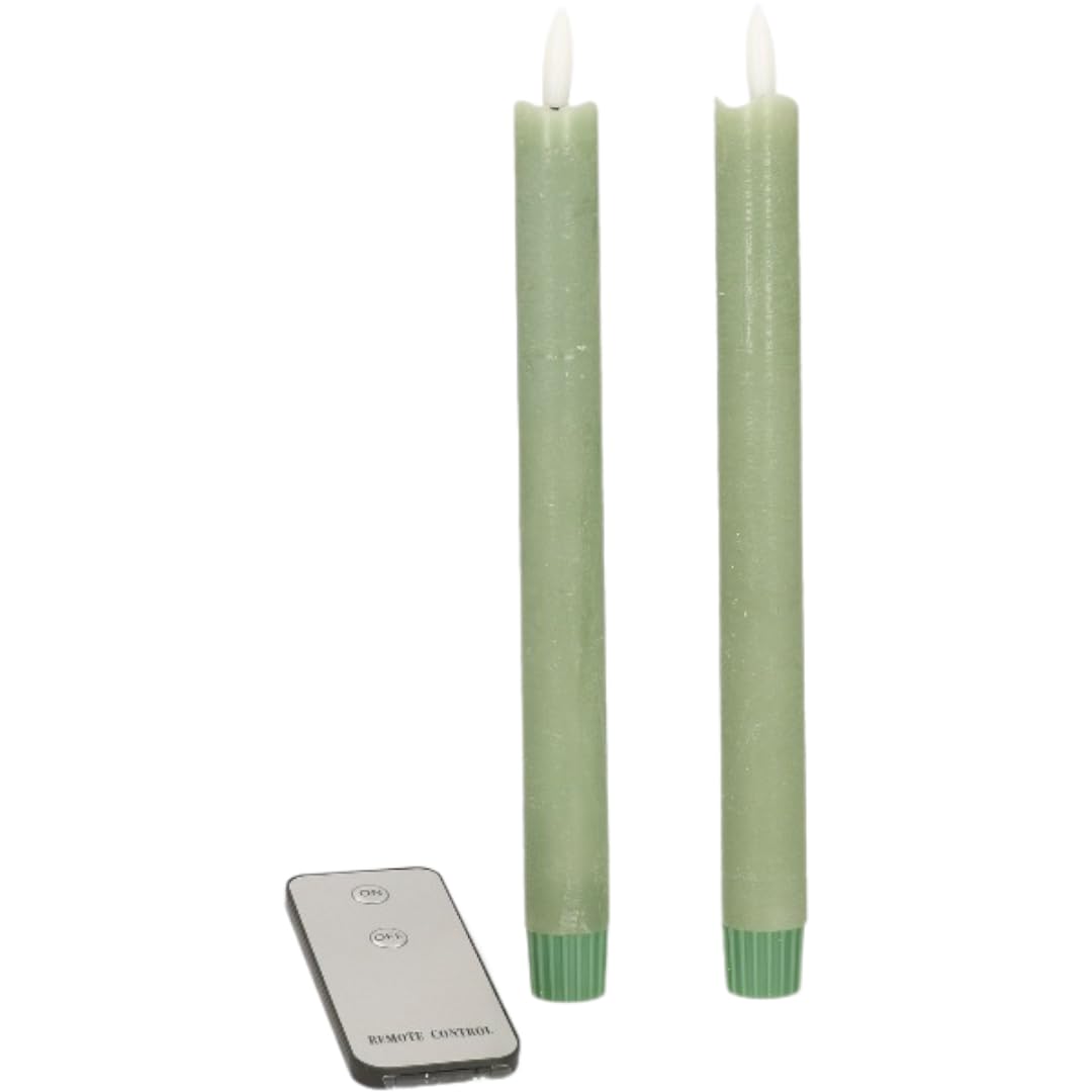 anna-s-collection-led-kerzen-jade-gr-n-2er-set-23cm-wachs image 1