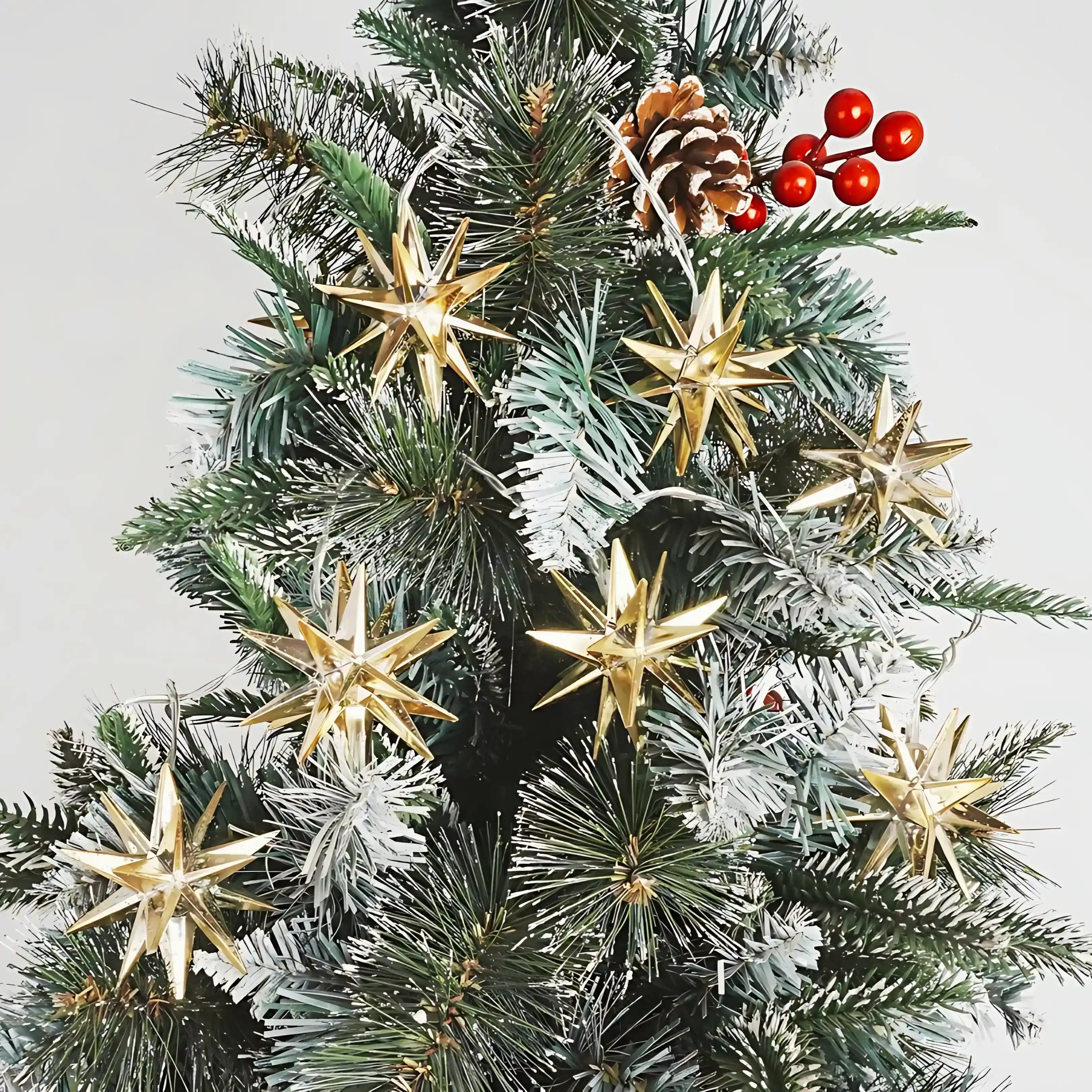 gresonic-weihnachtsstern-lichterkette-10-leds-gold-6-5-cm image 1