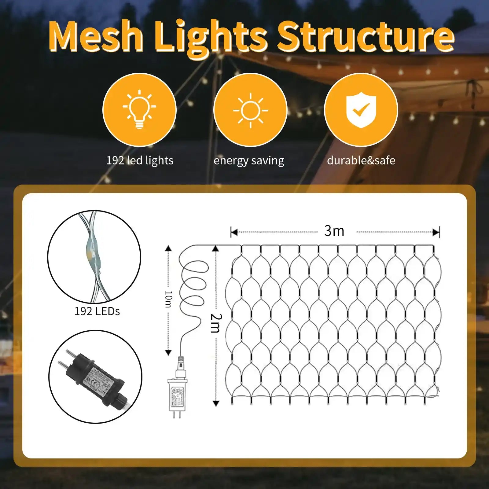 gresonic-led-lichternetz-192-led-2x3m-warmwei-8-modi image 7