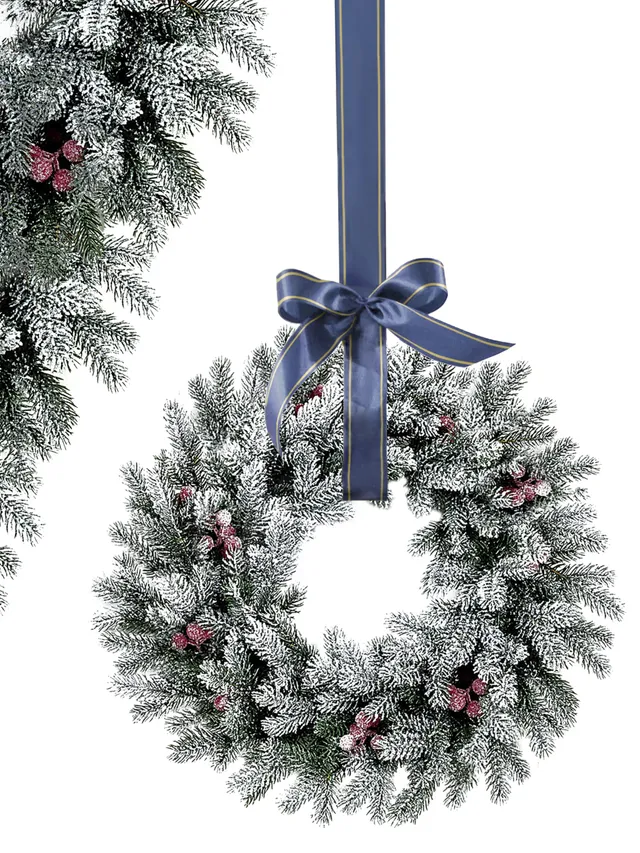 evexmas-altair-tannenkranz-beeren-beschneit-45-cm image 1