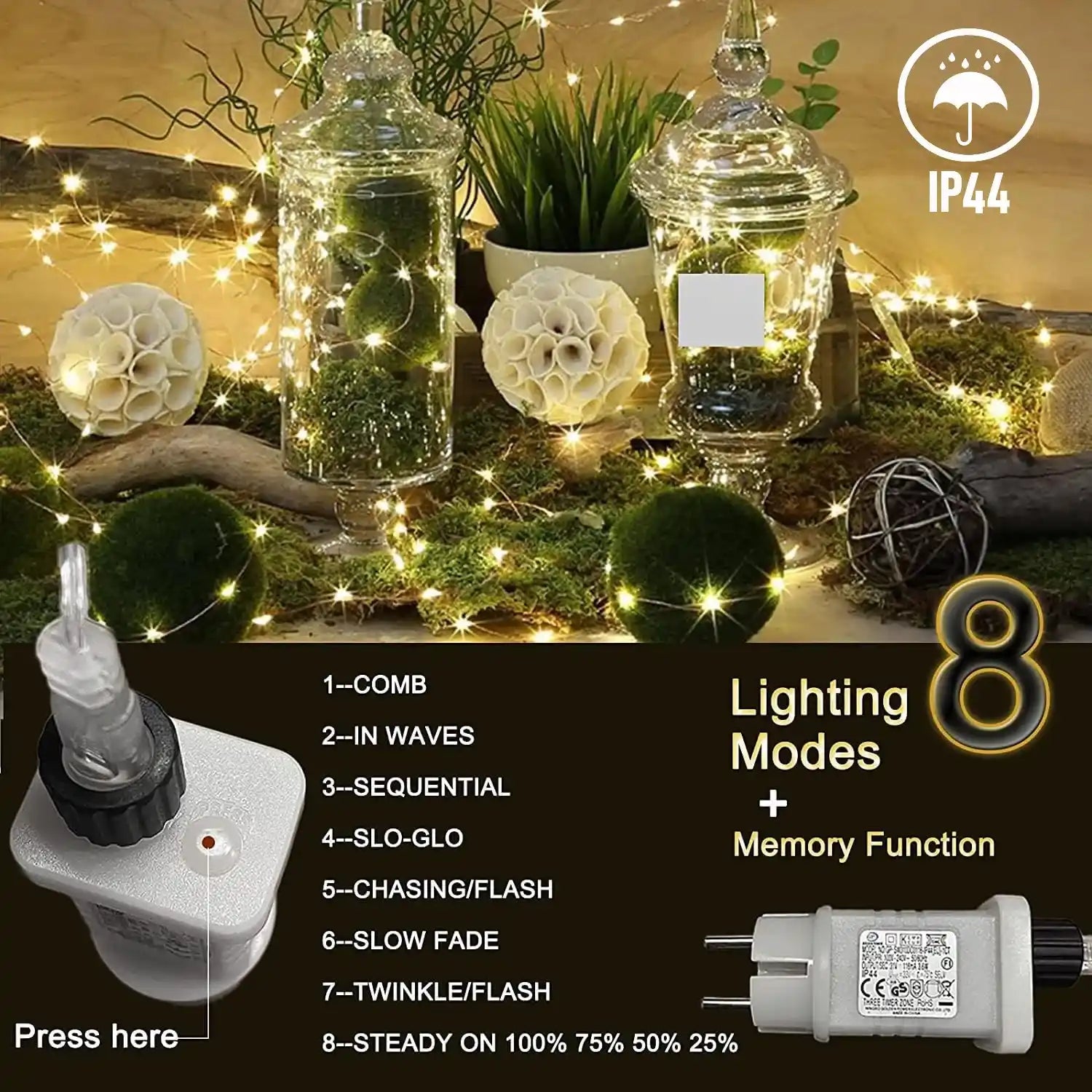 gresonic-led-mikro-lichterkette-200-led-warmwei-dimmbar image 5