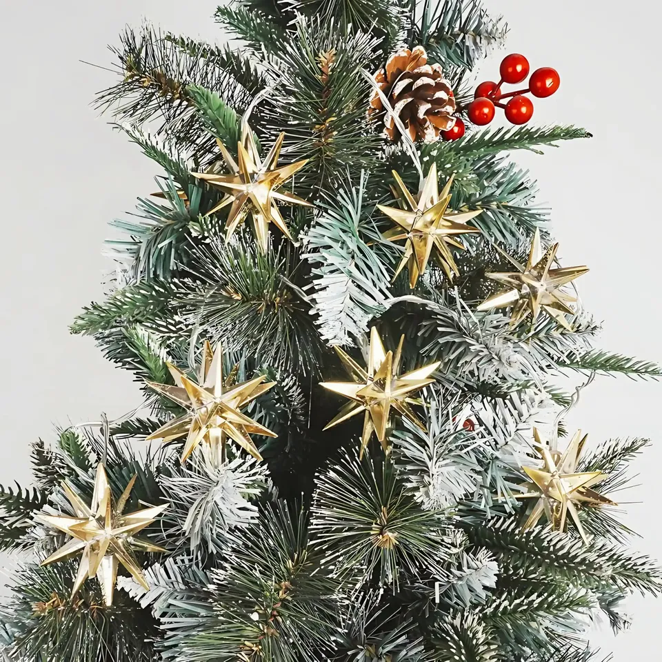 gresonic-weihnachtsstern-lichterkette-10er-12cm-gold-led image 1