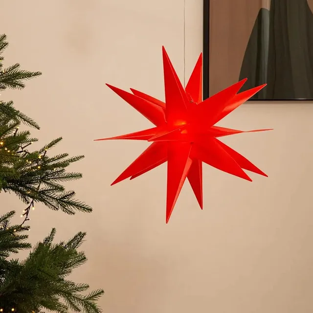 gresonic-weihnachtsstern-lichterkette-10-led-rot-60-cm image 1